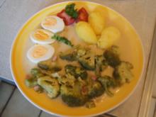 Eier-Bauchspeck-Brokkoli-Ragout mit Pellkartoffeln - Rezept - Bild Nr. 17422