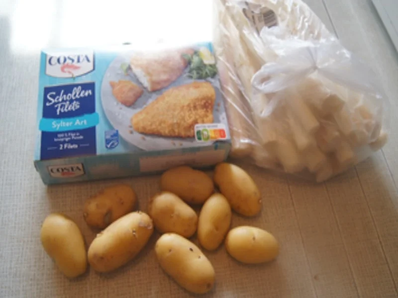 Spargel mit Schollenfilet und Rahm-Drillingen - Rezept - Bild Nr. 3