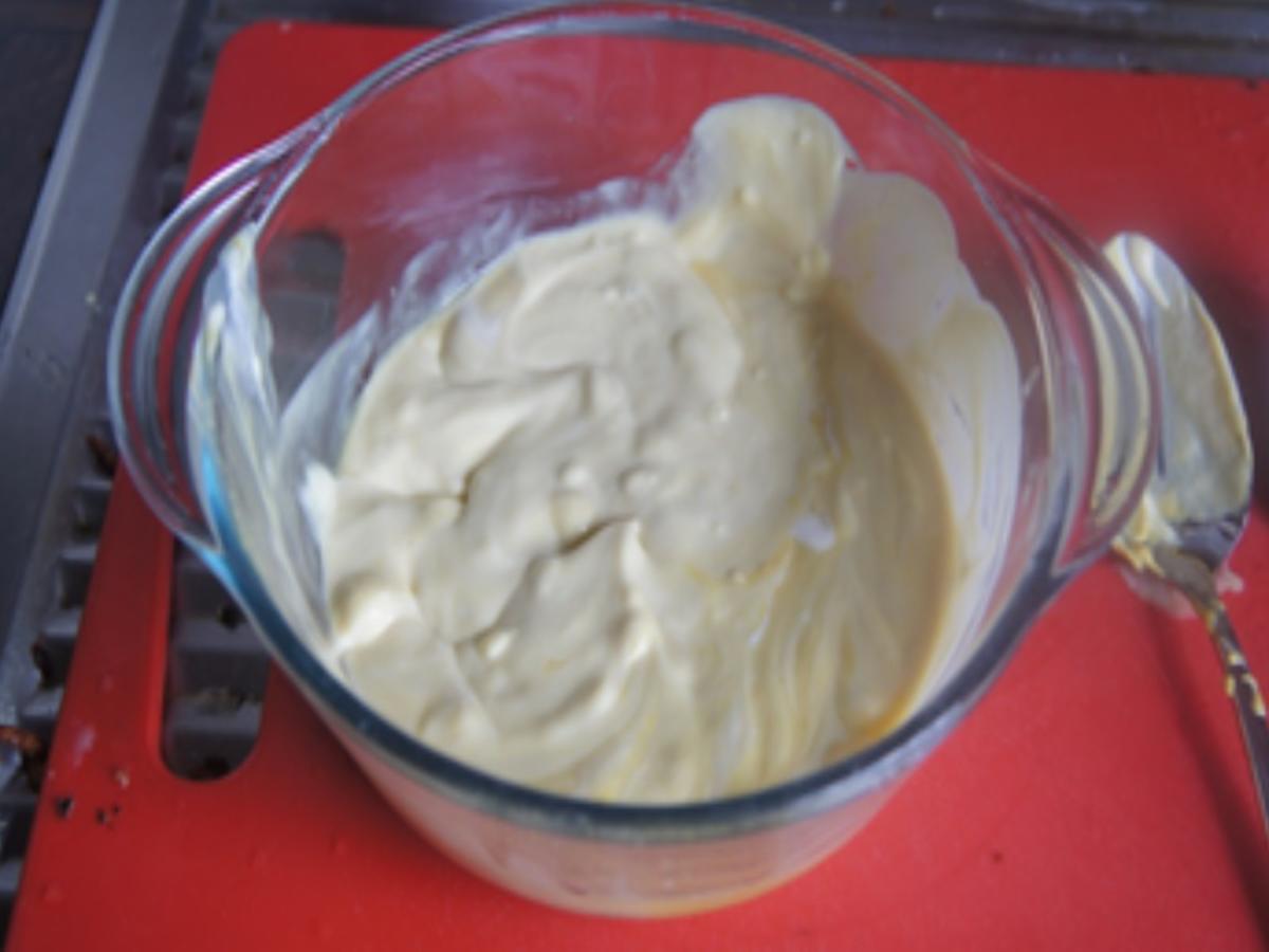 Spargel-Kartoffel-Rösti mit Wildlachs und Crème Fraîche-Honig-Senf-Sauce - Rezept - Bild Nr. 17432
