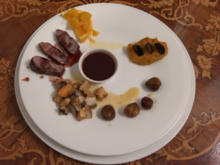 Entenbrust an Orangensauce mit Süßkartoffelmousse und Maronen - Rezept - Bild Nr. 2