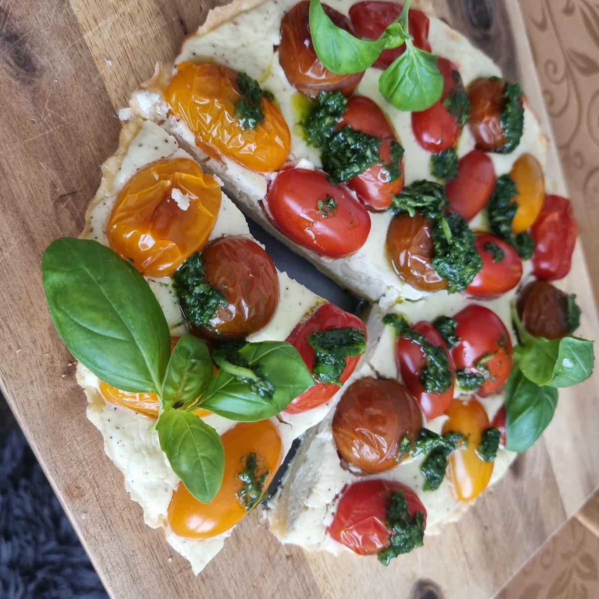 Frischkäse-Tomaten-Tarte - Rezept - Bild Nr. 17457