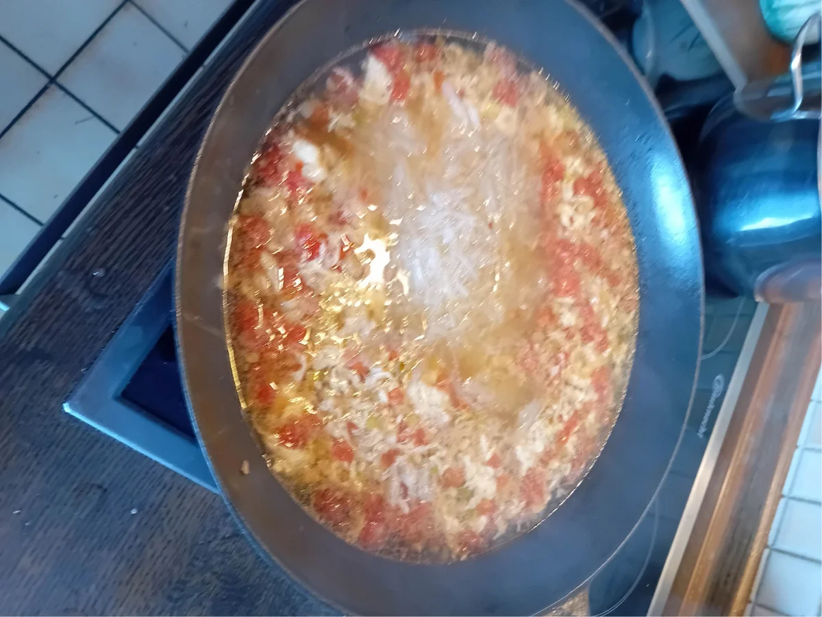 Asiatische Hühnersuppe mit Hähnchenfleisch, Tomaten, Eiern und Glasnudeln - Rezept - Bild Nr. 12