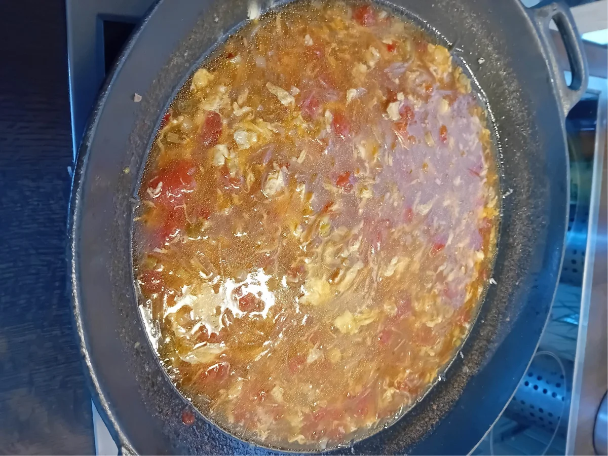 Asiatische Hühnersuppe mit Hähnchenfleisch, Tomaten, Eiern und Glasnudeln - Rezept - Bild Nr. 13