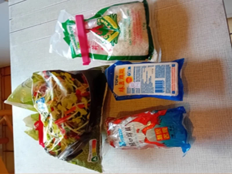 Wok mit Gemüsemix, Glasnudeln, Tofu und Jasmin-Reis - Rezept - Bild Nr. 3