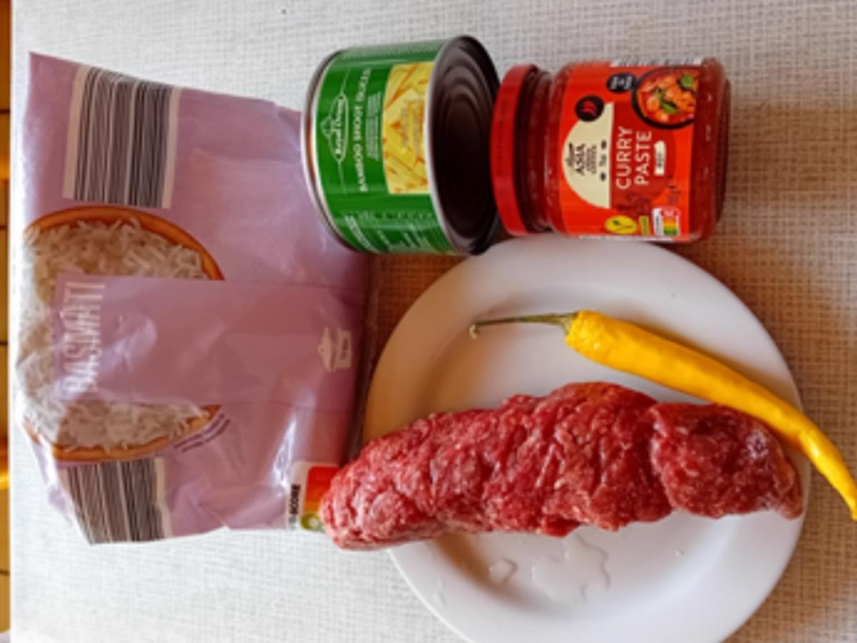 Hackfleisch-Bambus-Curry mit Basmatireis - Rezept - Bild Nr. 3