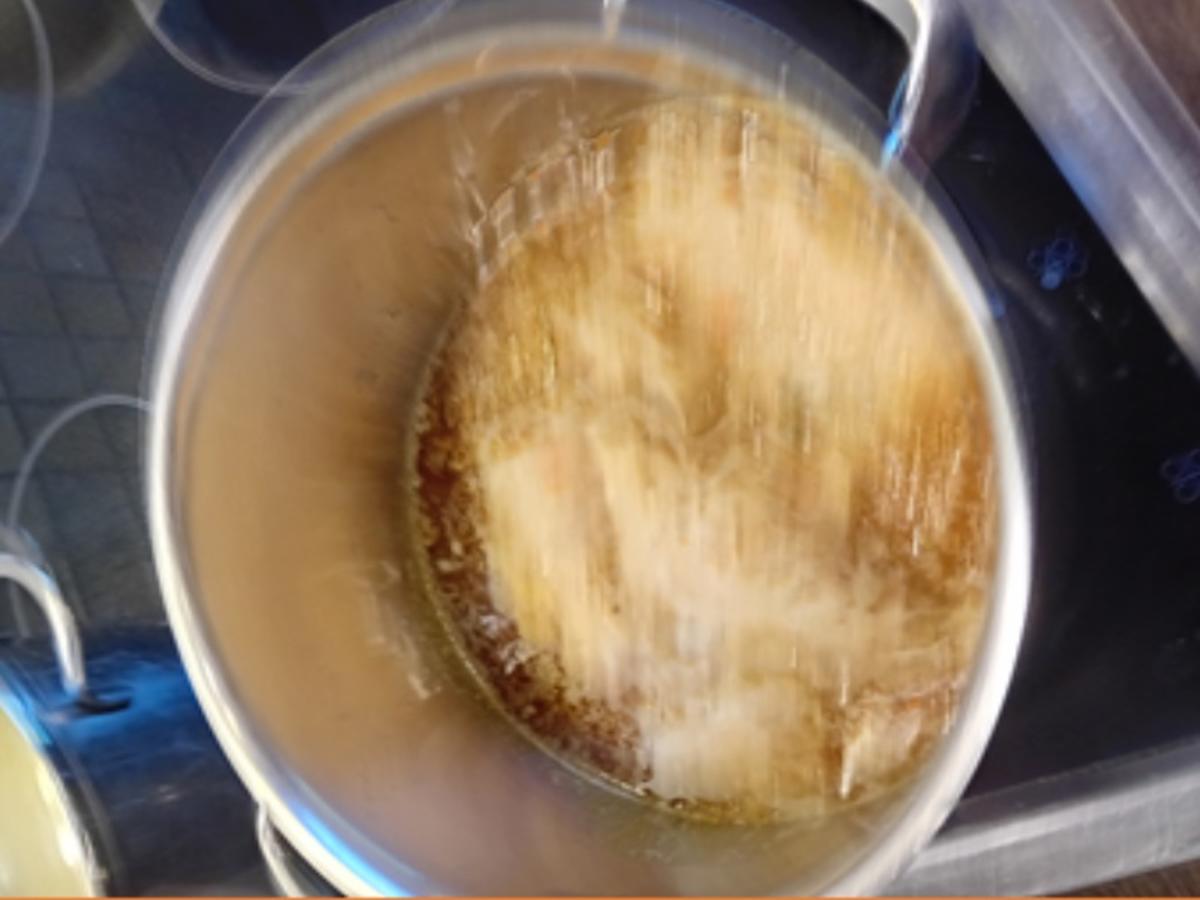 Krosse Fischstäbchen mit Curry-Sauerkraut und Kartoffelstampf - Rezept - Bild Nr. 17465