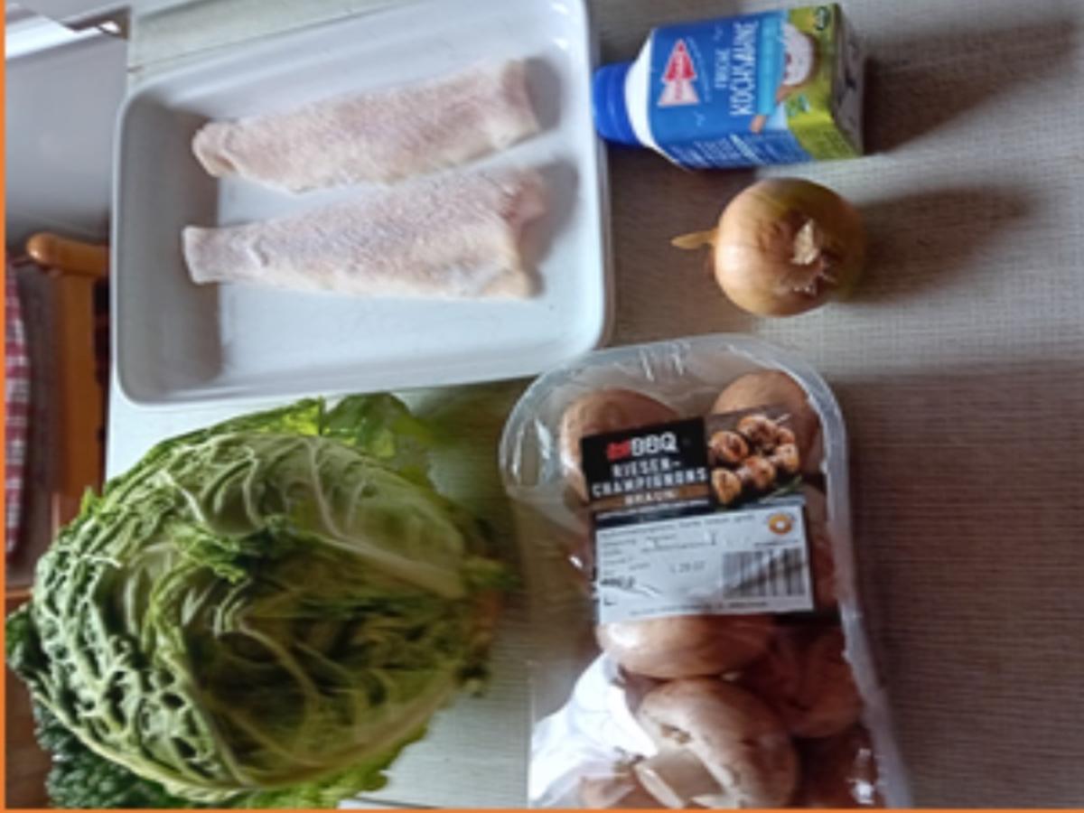 Seelachsfilet auf Wirsingbett - Rezept - Bild Nr. 17456
