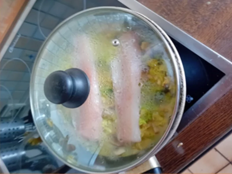 Rezept: Seelachsfilet auf Wirsingbett Bild Nr. 17464 Seelachsfilet auf Wirsingbett - Rezept - Bild Nr. 17464