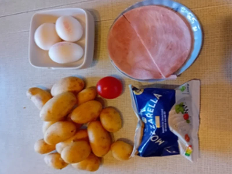 Kartoffel-Ei-Mozzarella-Schinken-Pfanne - Rezept - Bild Nr. 3