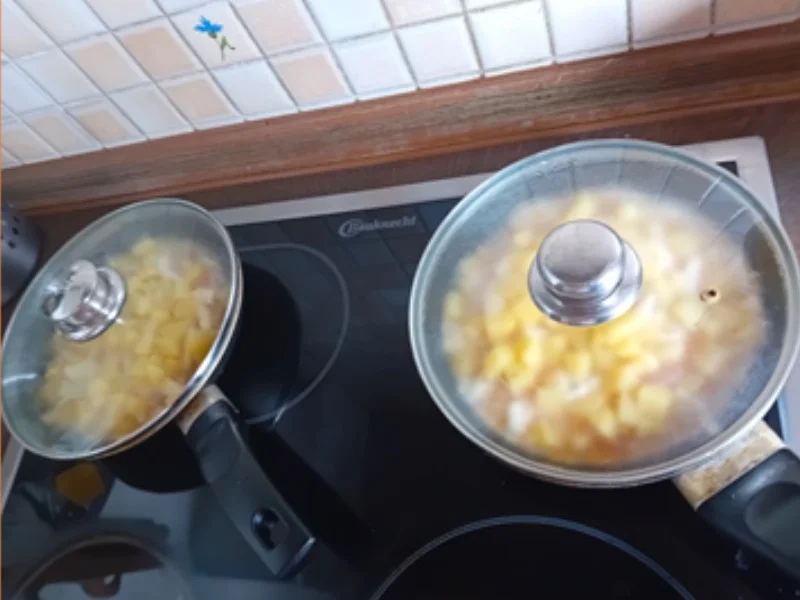 Kartoffel-Ei-Mozzarella-Schinken-Pfanne - Rezept - Bild Nr. 8