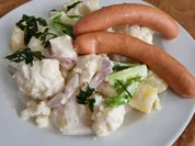 Kartoffel-Blumenkohl-Gemüse mit Geflügel-Wiener-Würstchen - Rezept - Bild Nr. 17455