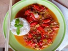 Curry-Rinderhackfleisch-Paprika-Zwiebel-Wok mit Basmatireis - Rezept - Bild Nr. 2