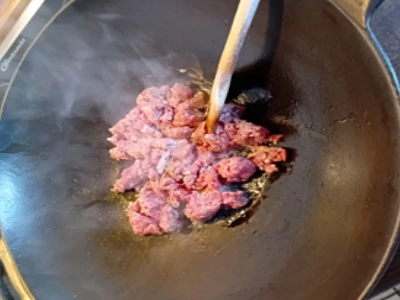 Curry-Rinderhackfleisch-Paprika-Zwiebel-Wok mit Basmatireis - Rezept - Bild Nr. 6