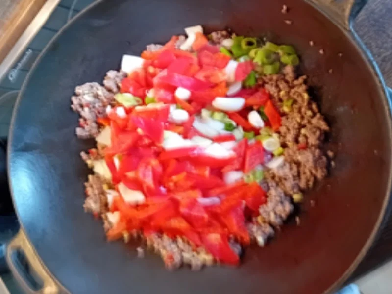 Curry-Rinderhackfleisch-Paprika-Zwiebel-Wok mit Basmatireis - Rezept - Bild Nr. 8