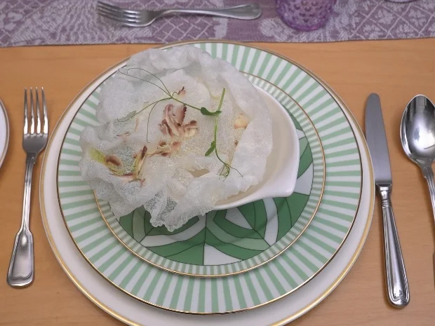 Bouillon Zézette mit Champignons und Erbsenschoten - Rezept - Bild Nr. 17457