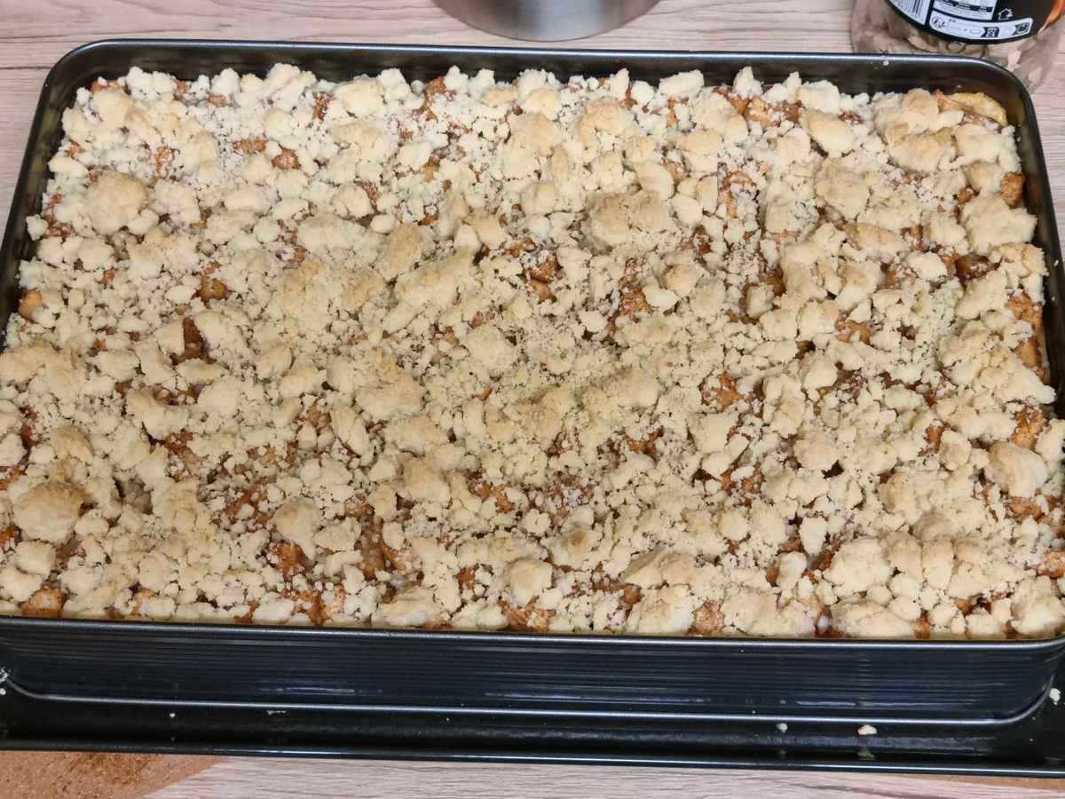 Apfel-Quark-Puddingkuchen mit Streusel - Rezept - Bild Nr. 17474