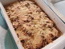 Kartoffelauflauf mit Schweinerücken , Champignons und Zwiebeln - Rezept - Bild Nr. 17467