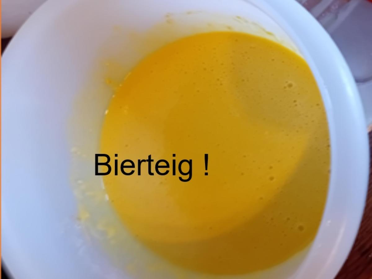 Steinpilzschnitzel mit frittierten Blumenkohl im Bier-Teig, Tsatsiki und Drillingen - Rezept - Bild Nr. 17483