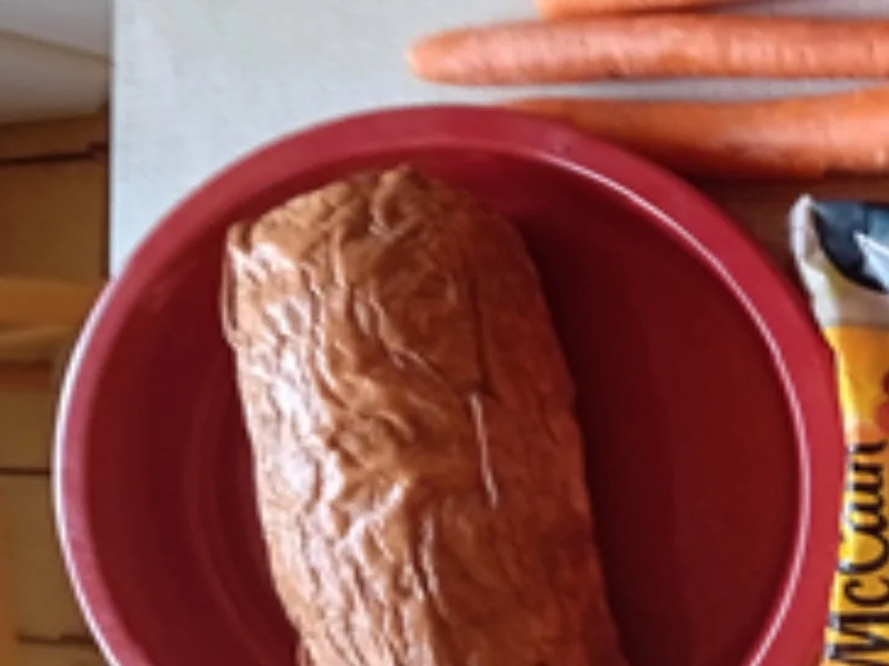 Rezept: Leberkäse mit pikanten Honig-Sahne-Möhren und Pellkartoffel-Drillingen Bild Nr. 3 Leberkäse mit pikanten Honig-Sahne-Möhren und Pellkartoffel-Drillingen - Rezept - Bild Nr. 3