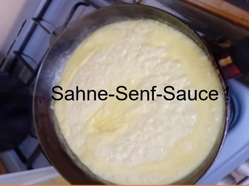 Gekochte Eier in Sahne-Senf-Sauce mit Min-Pellkartoffeln und Chinakohl-Salat - Rezept - Bild Nr. 3
