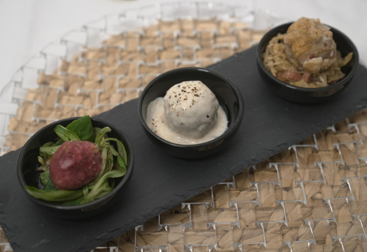 Knödeltris mit Rote Bete,  Grünkohl und Südtiroler Speck - Rezept - Bild Nr. 2