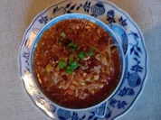 Sichuan Suppeneintopf mit Hackfleisch, Gemüsemix, Glasnudeln und Ei - Rezept - Bild Nr. 2