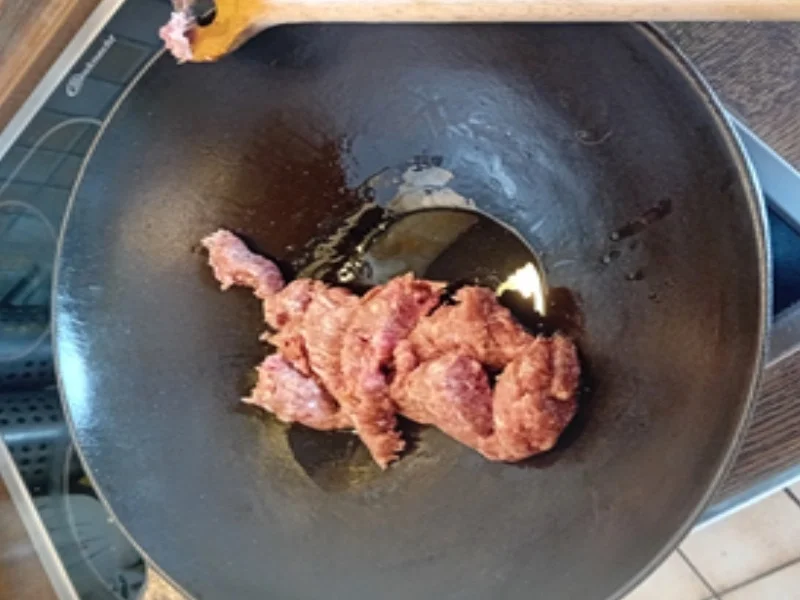 Sichuan Suppeneintopf mit Hackfleisch, Gemüsemix, Glasnudeln und Ei - Rezept - Bild Nr. 4