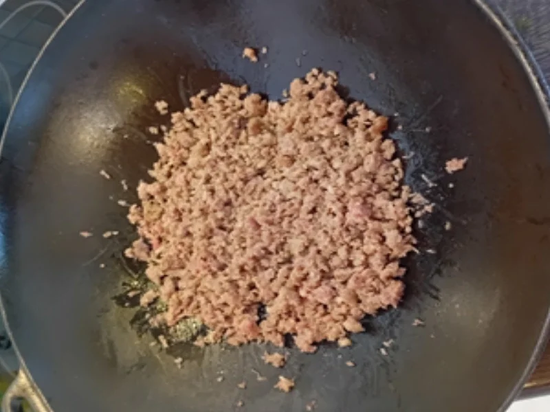 Sichuan Suppeneintopf mit Hackfleisch, Gemüsemix, Glasnudeln und Ei - Rezept - Bild Nr. 5