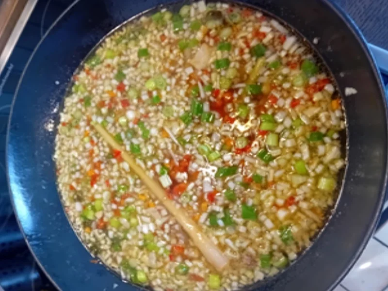 Sichuan Suppeneintopf mit Hackfleisch, Gemüsemix, Glasnudeln und Ei - Rezept - Bild Nr. 9