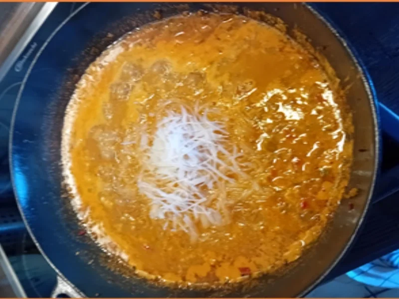 Sichuan Suppeneintopf mit Hackfleisch, Gemüsemix, Glasnudeln und Ei - Rezept - Bild Nr. 11