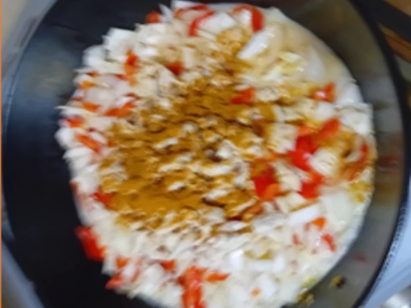 Biryani Masala mit Gemüsemix, Hähnchenfleisch, Ei und Reis - Rezept - Bild Nr. 17508