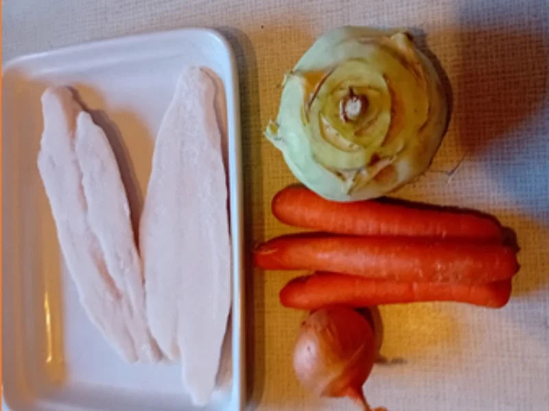 Kabeljaufilet mit Möhren-Kohlrabi-Rahmgemüse - Rezept - Bild Nr. 3