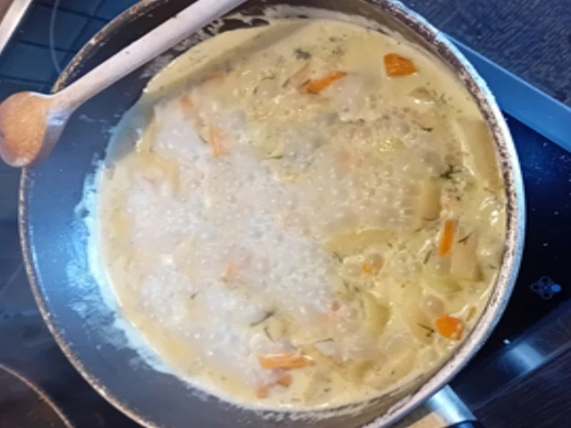 Kabeljaufilet mit Möhren-Kohlrabi-Rahmgemüse - Rezept - Bild Nr. 12