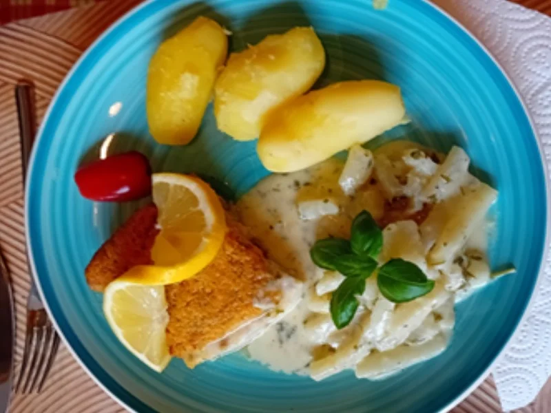 Schlemmer-Filet à la Bordelaise mit Rahm-Kohlrabi und Pellkartoffeln - Rezept - Bild Nr. 2