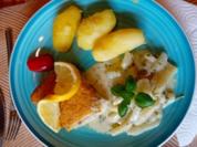Schlemmer-Filet à la Bordelaise mit Rahm-Kohlrabi und Pellkartoffeln - Rezept - Bild Nr. 2