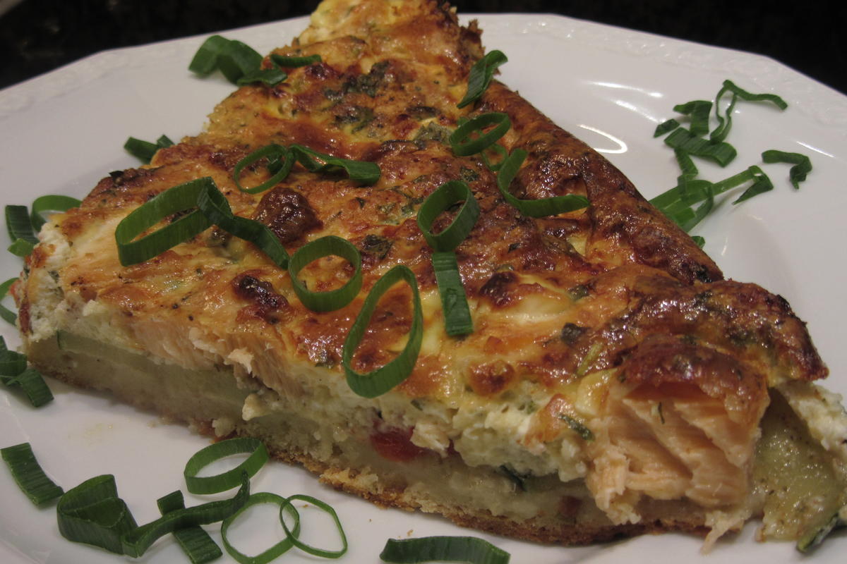 Pikantes Backen: Lachs-Zucchini-Tarte - Rezept - Bild Nr. 17501