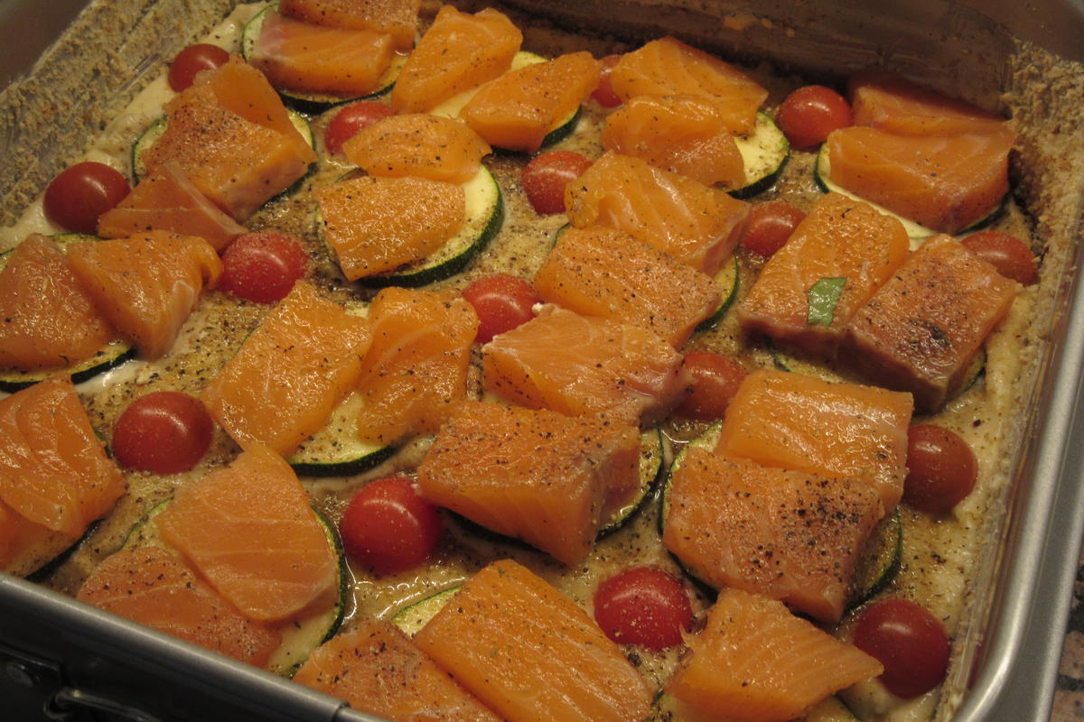 Pikantes Backen: Lachs-Zucchini-Tarte - Rezept - Bild Nr. 17506
