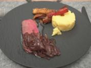 Roastbeef mit Rotweinschalotten und Wurzelgemüse - Rezept - Bild Nr. 2