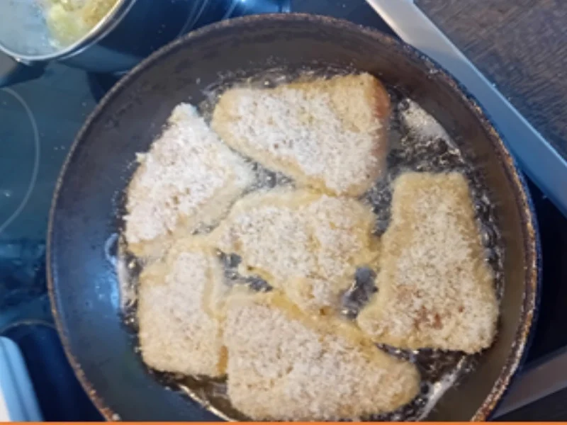 Knusper-Pangasius-Fischfilet mit Rahm-Rosenkohl und Drillingen - Rezept - Bild Nr. 7