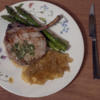 Tomahawk vom Strohschwein, Kartoffelpüree und grüner Spargel - Rezept - Bild Nr. 17505