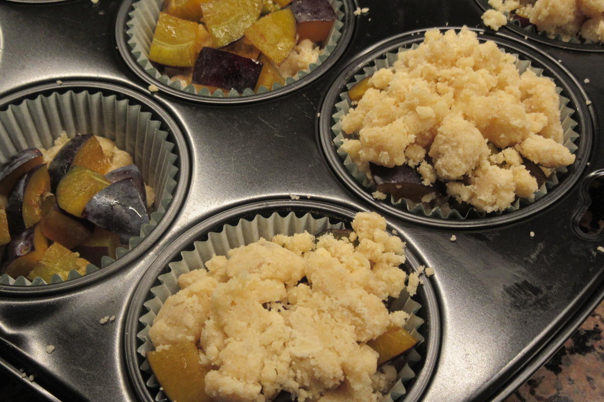 Backen: Streuselmuffins mit Zwetschgen - Rezept - Bild Nr. 17507