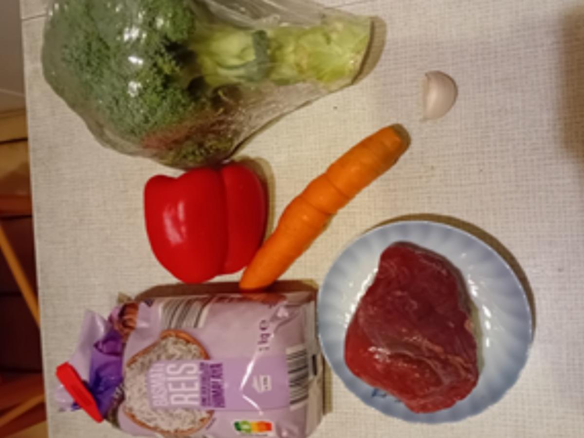 Hüftsteak-Gemüse-Wok mit Basmatireis - Rezept - Bild Nr. 3