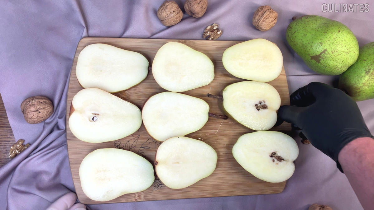 ???????? Birnen mit Gorgonzola, Honig und Nüssen - Rezept - Bild Nr. 17508