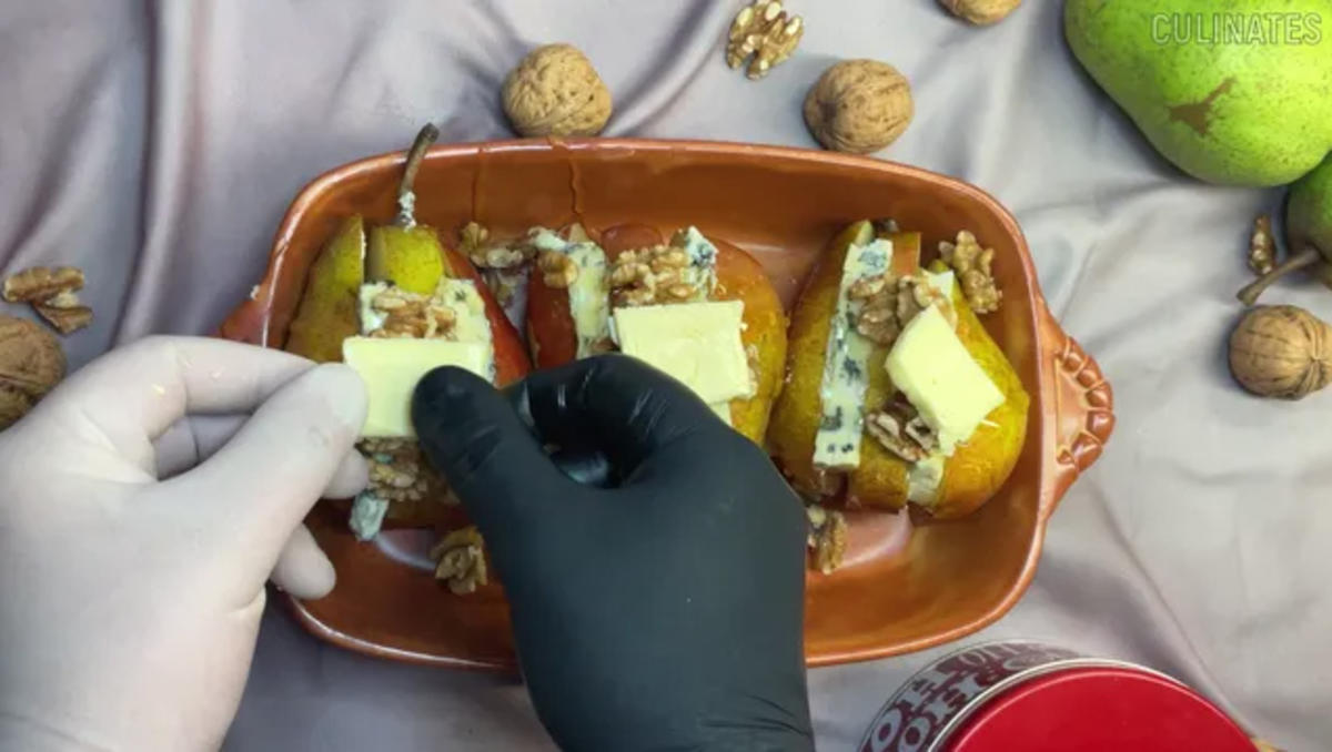 ???????? Birnen mit Gorgonzola, Honig und Nüssen - Rezept - Bild Nr. 17512