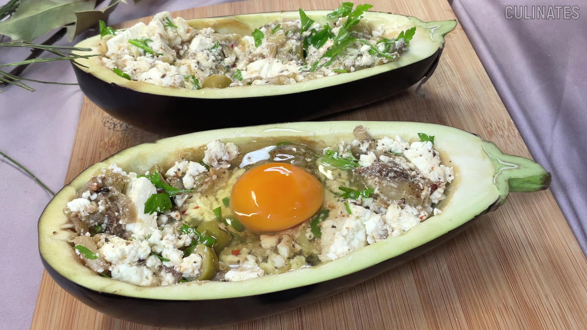 Gebackene Aubergine ???? mit Feta und Ei - Rezept - Bild Nr. 17512