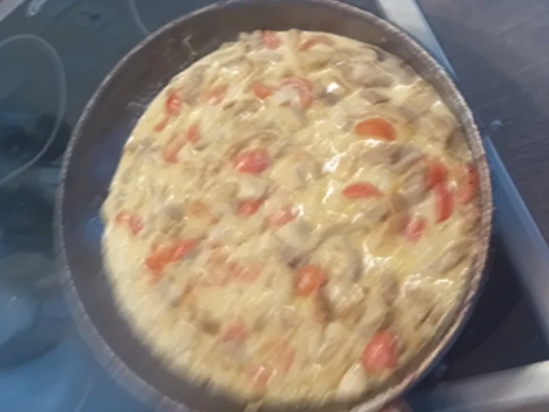 Schweinefilet-Steinpilz-Tomaten-Pfanne mit Naan Brot - Rezept - Bild Nr. 17524