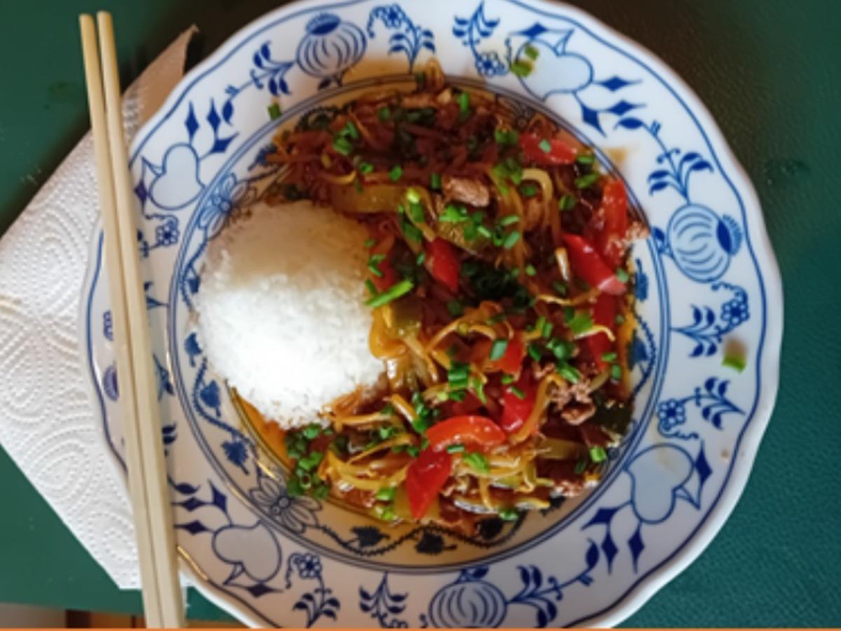 Ingwer-Schweinefilet mit Gemüse und Basmatireis - Rezept - Bild Nr. 15