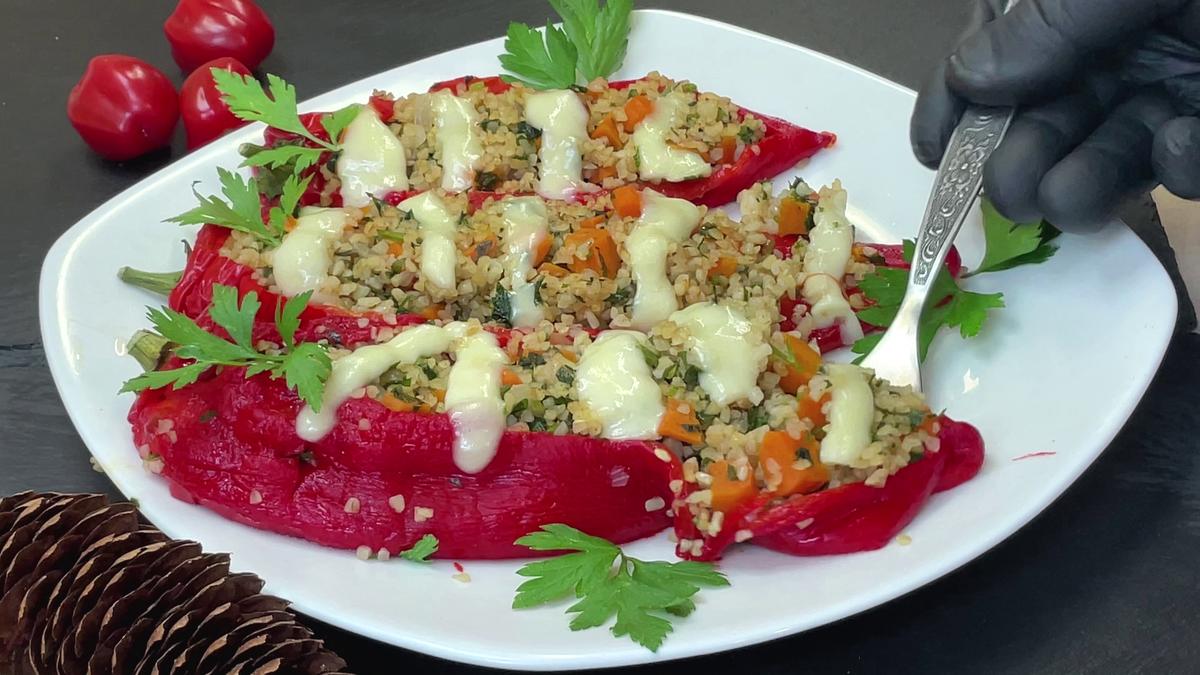 Gefüllte Paprika mal anders! Ohne Fleisch - Rezept - Bild Nr. 17524