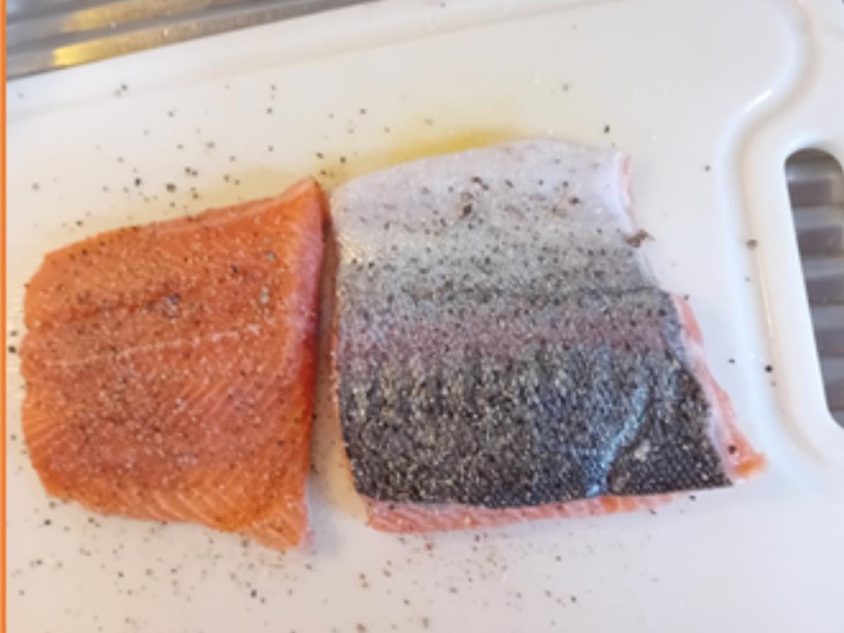 Lachs mit Zitronensauce und Reisbandnudeln - Rezept - Bild Nr. 17518