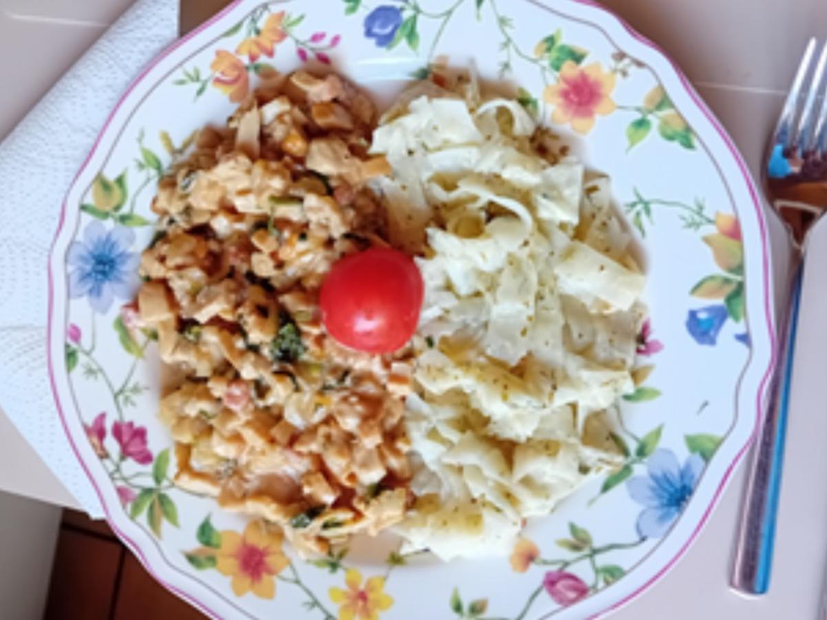 Asiatisch gewürzte Rahmsteinpilze mit Reisbandnudeln in Zitronensauce - Rezept - Bild Nr. 9